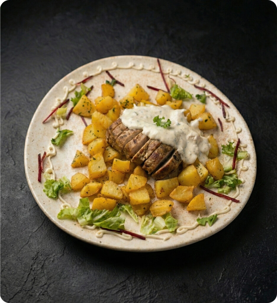Muschi de porc si cartofi copti (450 g)